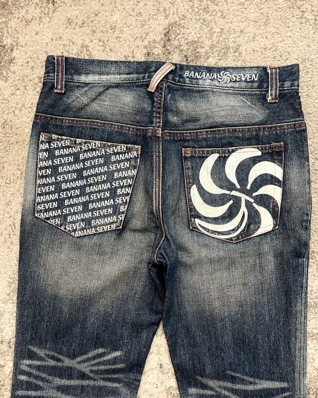 BANANA SEVEN "PSYCHO SWIRL" DENIM