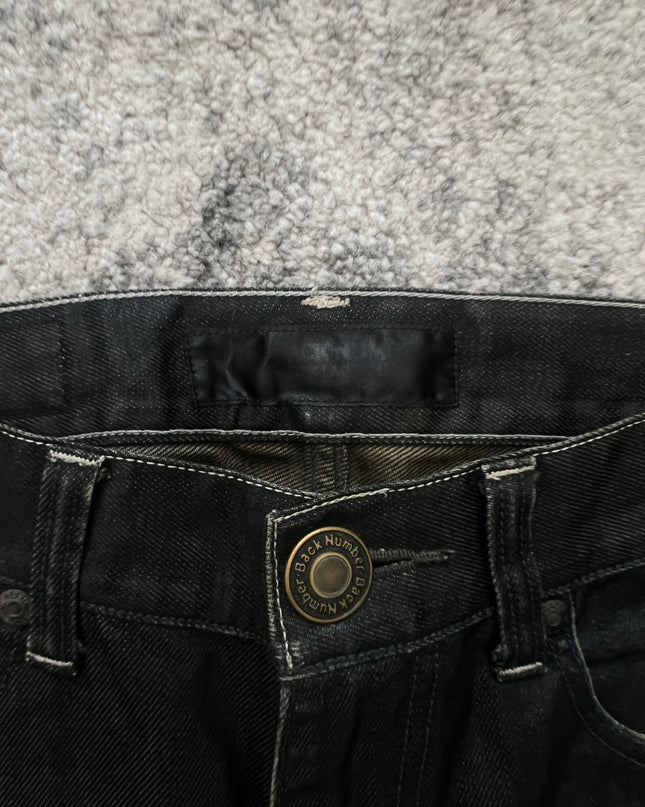 BACKNUMBER BLACK GREEN DENIM 