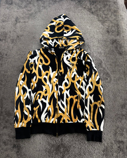 SCHEINE "TRIBAL FLAME" ZIP HOODIE (M)