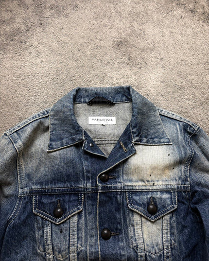 VANQUISH "BLEACHED INDIGO" DENIM JACKET (S-M)