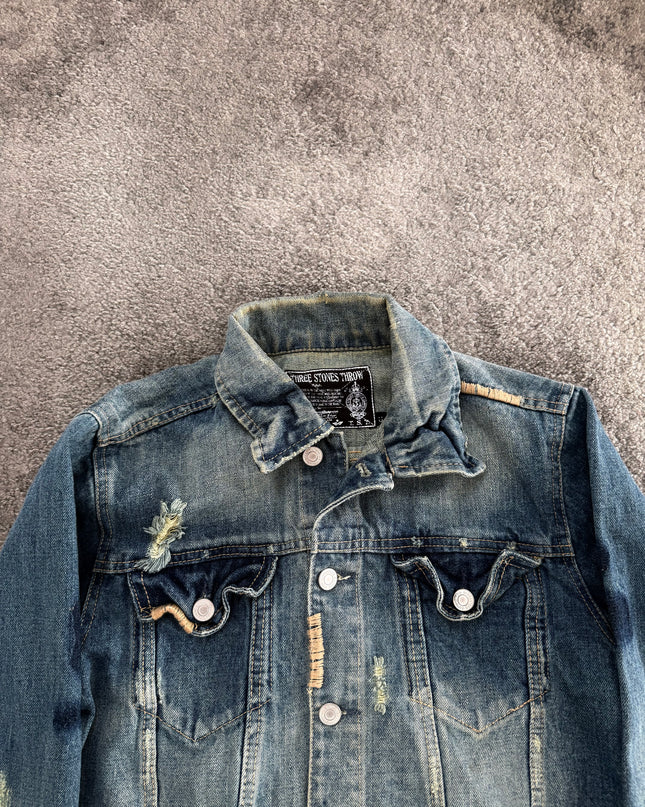 THREE STONES "DUST FADE" DENIM JACKET (S-M)