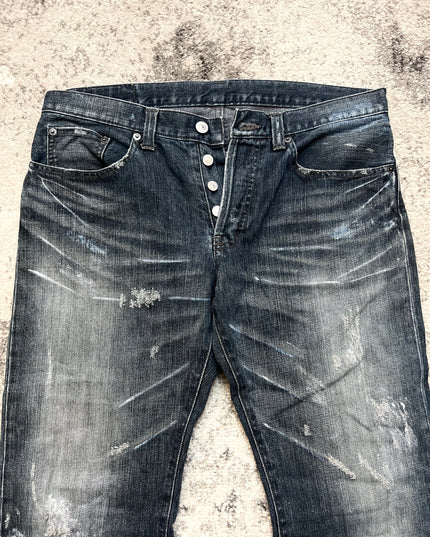 TAKEO KIKUCHI ARCHIVE DISTRESSED DENIM