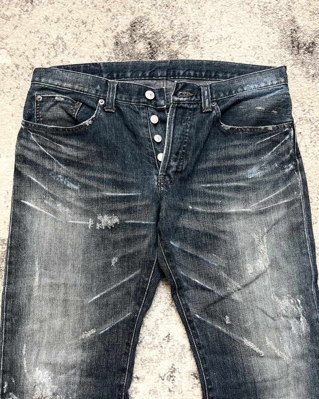 TAKEO KIKUCHI ARCHIVE DISTRESSED DENIM
