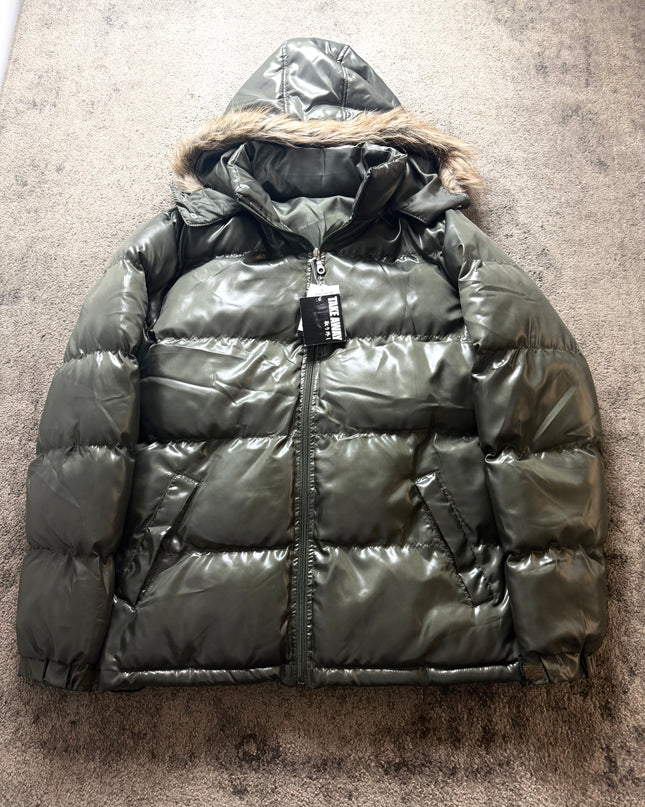 TAKEAWAY "OLIVE GLOSS" PUFFER