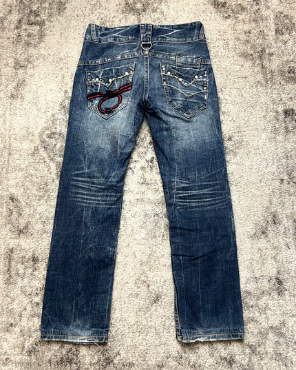 RED PEPPER WHISKERED GLAM JEANS