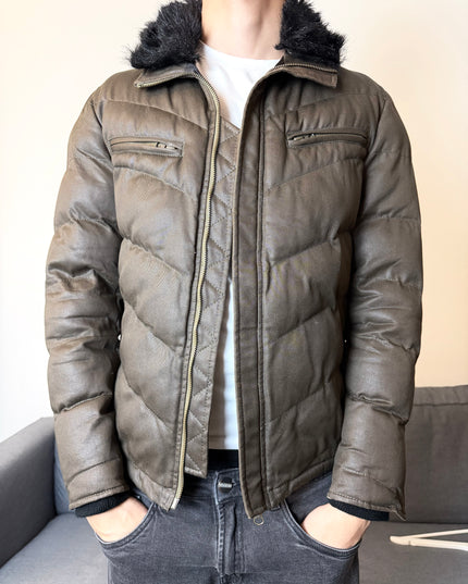 ABAHOUSE "BROWN SHADOWLINE" PUFFER