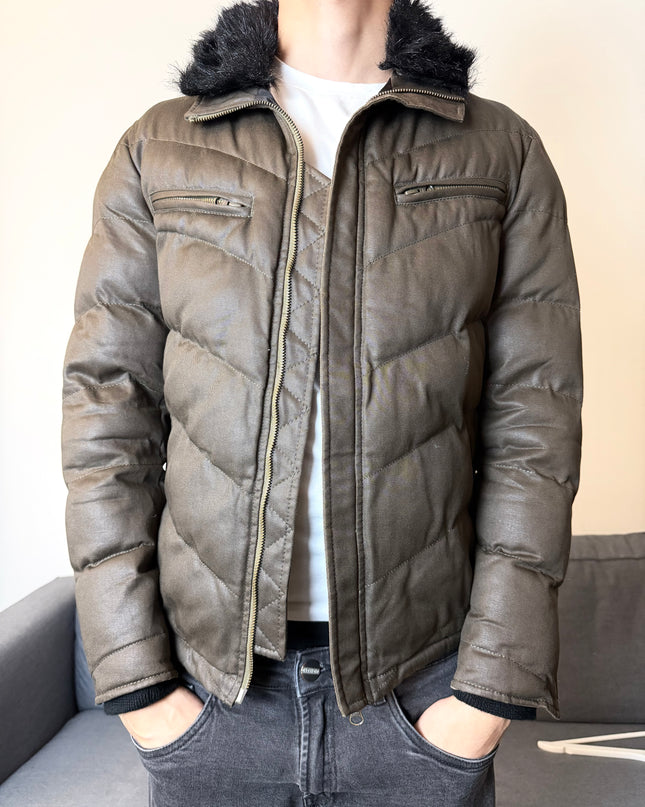 ABAHOUSE "BROWN SHADOWLINE" PUFFER