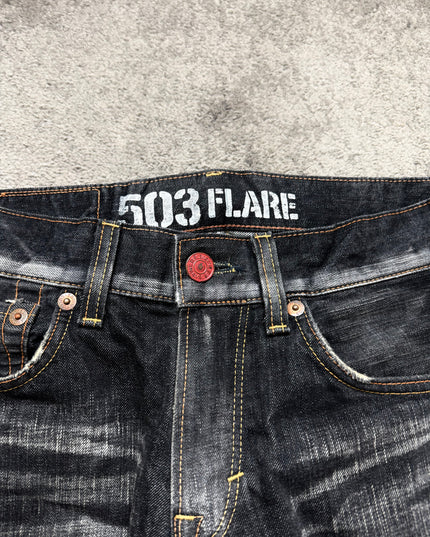 503 "BLACK FLARE" DENIM (S-M)