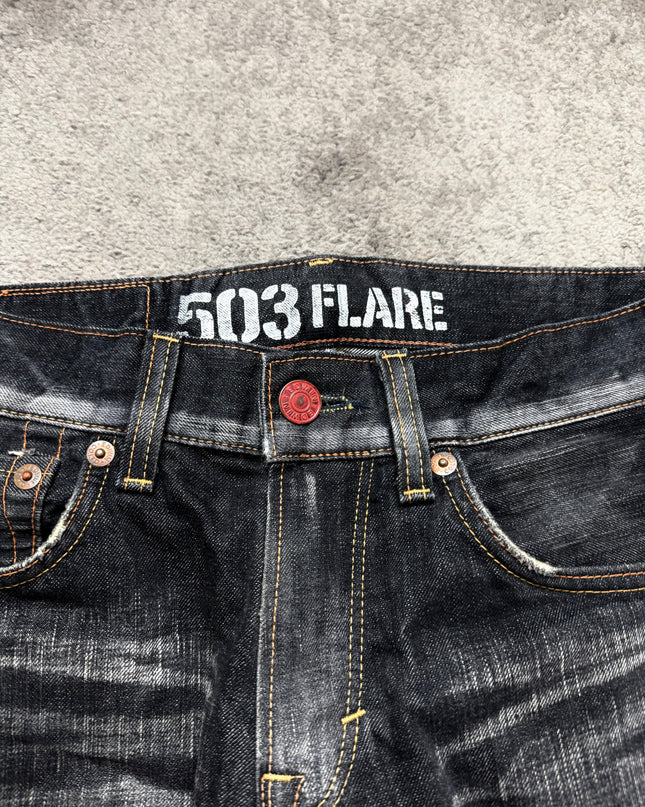 503 "BLACK FLARE" DENIM (S-M)