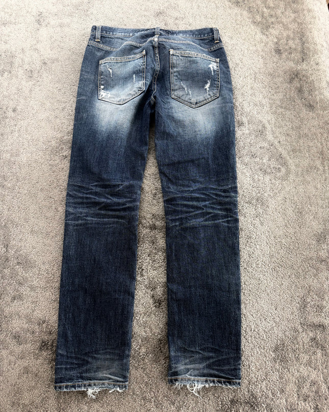 COOK JEANS "DISTRESSED FADE" DENIM (M)