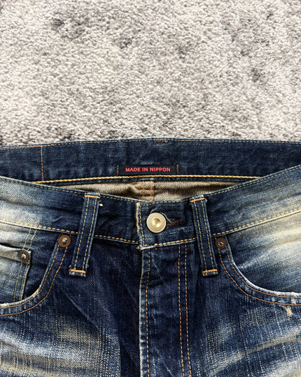 BLUE WAY "SUNFADE WHISKER" DENIM (S)