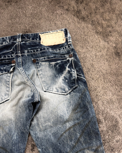 BLUE WAY "MARBLE FADE LINES" DENIM