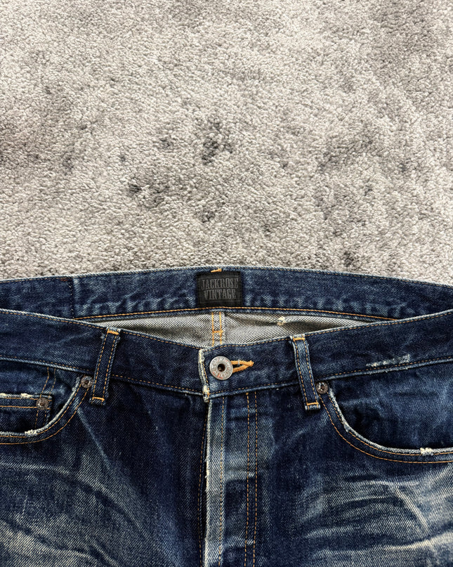 JACKROSE "DESTROYED INDIGO" DENIM (M)
