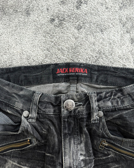 JACK SERIKA "SHADOW ZIP" FLARE DENIM (S)