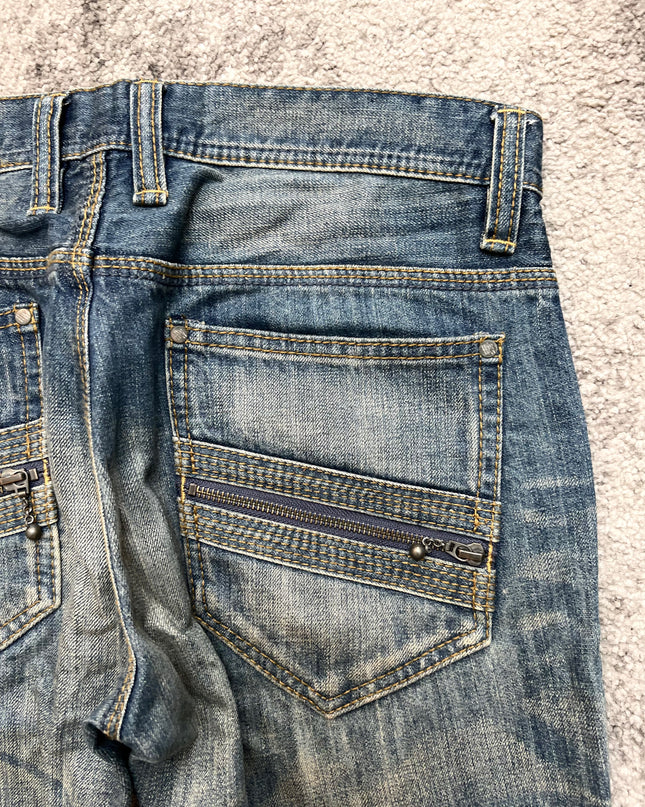 NICOLE CLUB "DUAL ZIPPER PHANTOM" DENIM