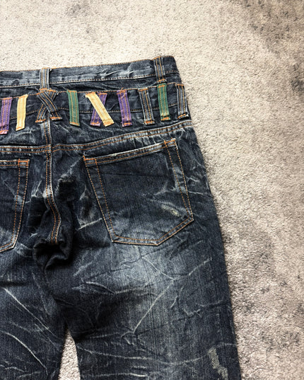 NYLAUS "DISTRESSED INDIGO" DENIM