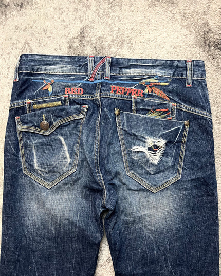 RED PEPPER "CRIMSON MIRAGE" DENIM