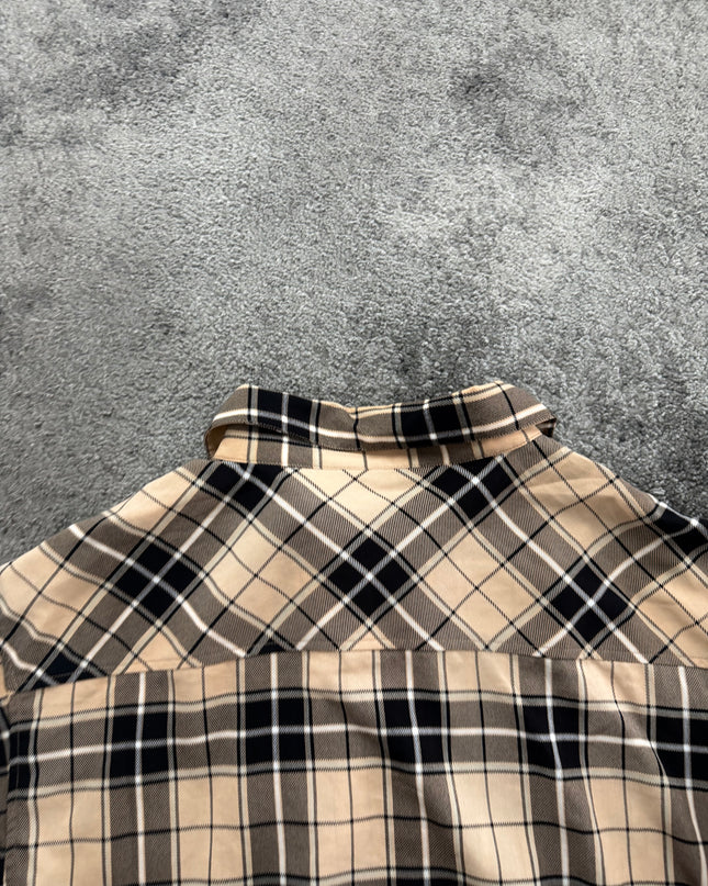 LOCK HEAVEN "BEIGE CHECK" ZIP HOODIE (M)