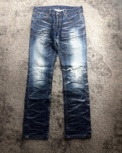 BLACK BARRETT "DISTRESSED WHISKER" DENIM (S)