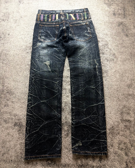 NYLAUS "DISTRESSED INDIGO" DENIM