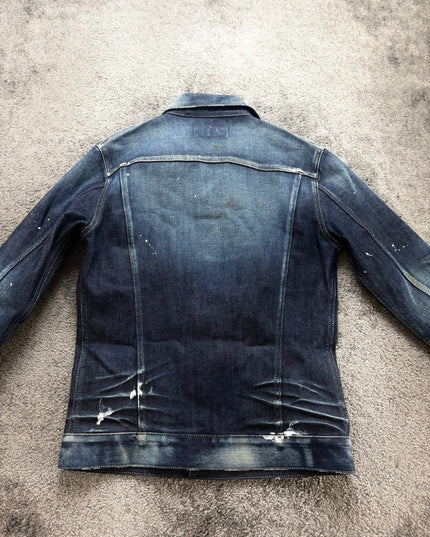VANQUISH "PAINTED SHADOW" DENIM JACKET (M)