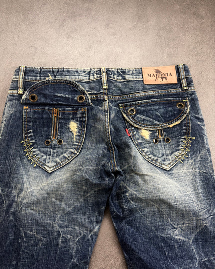 MARAXIA "FRACTURED INDIGO" DENIM (M)