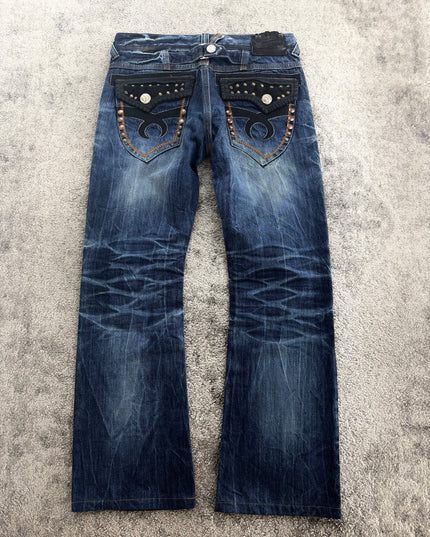 RED PEPPER "STUDDED LOGO" DENIM (M)