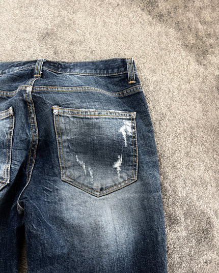 COOK JEANS "DISTRESSED FADE" DENIM (M)