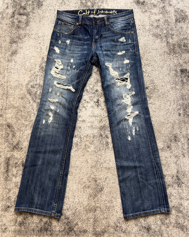 CULT OF INDIVIDUALITY RAW AND RIPPED DENIM