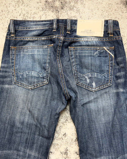 CULT OF INDIVIDUALITY RAW AND RIPPED DENIM
