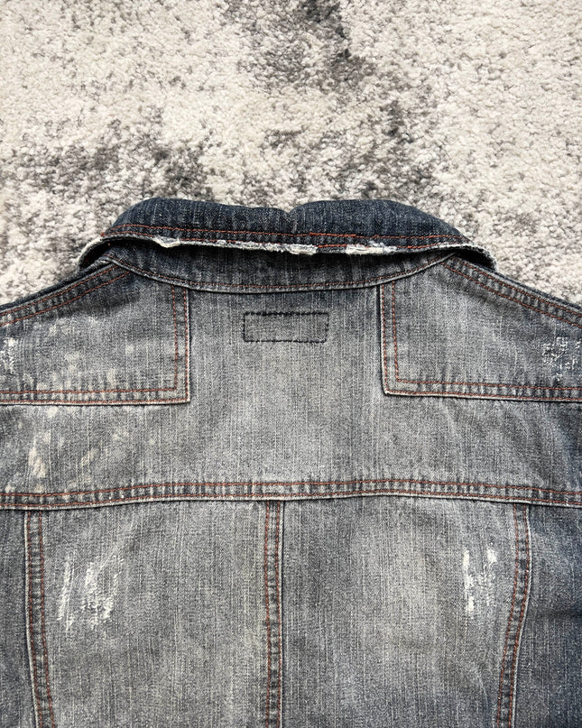 LOWBOX DECONSTRUCTED FADE DENIM JACKET